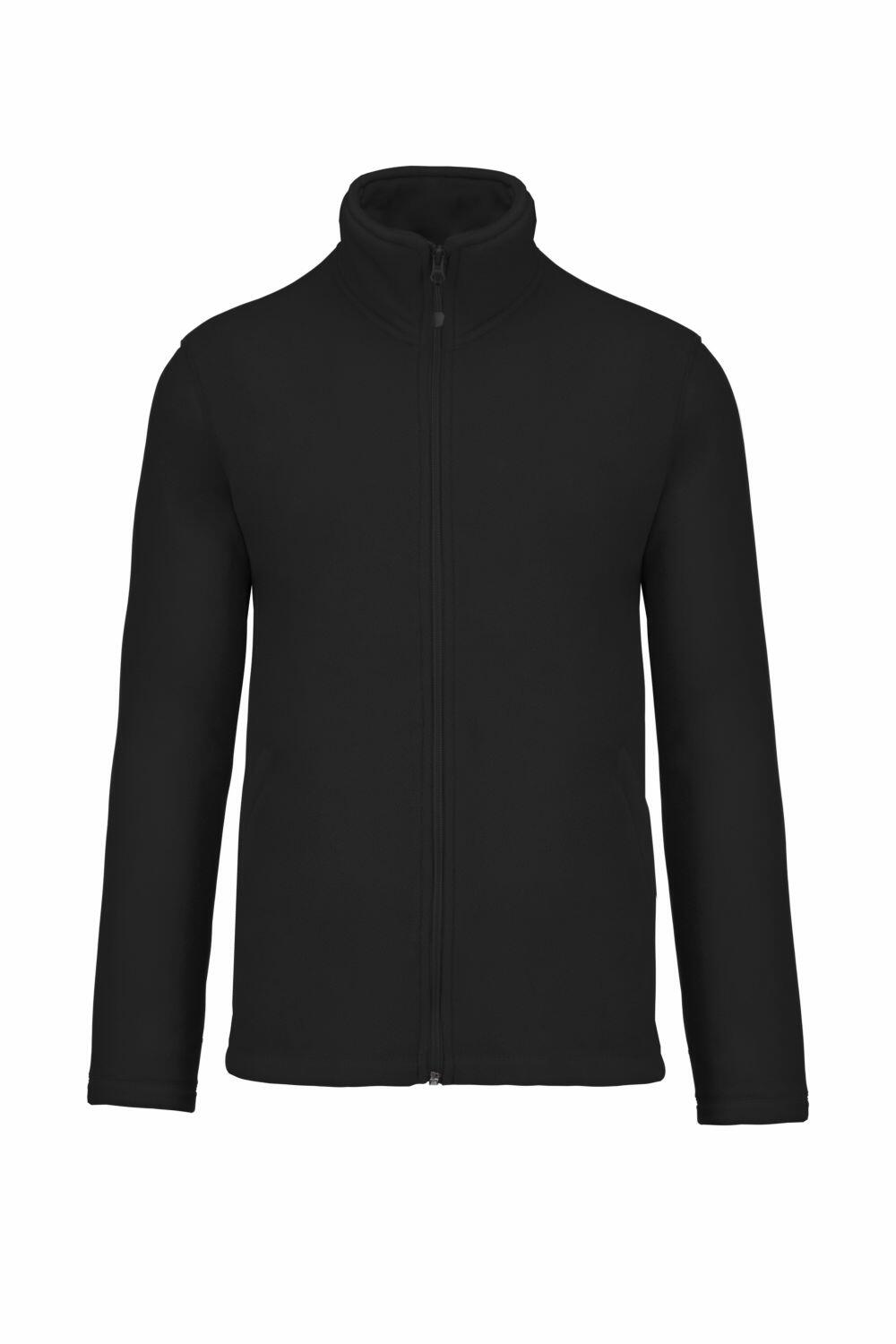 Kariban's KB911 is a black zip-up jacket featuring a high collar and long sleeves.