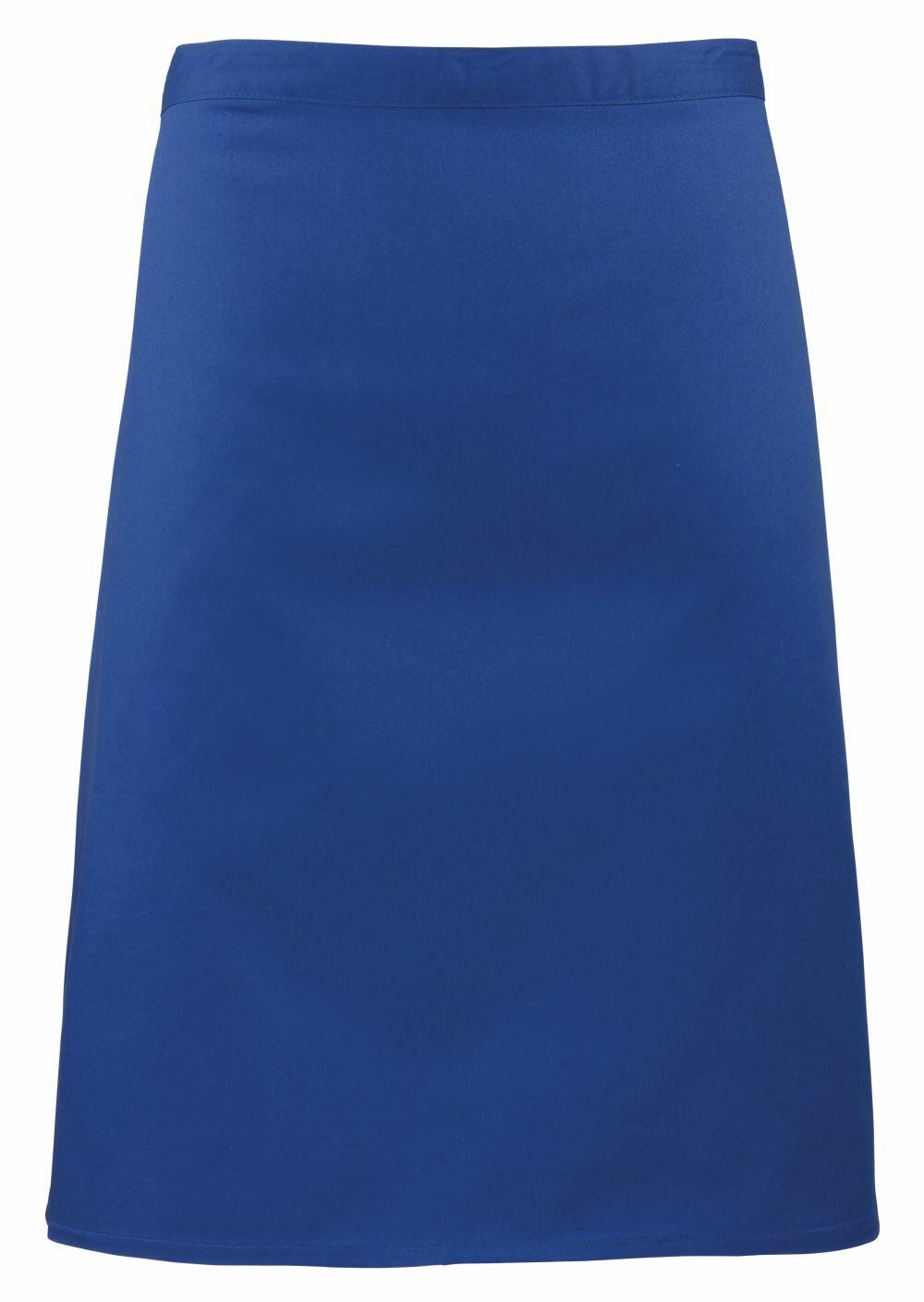 A straightforward knee-length skirt in a solid royal blue hue by Premier, featuring a plain design without any visible patterns or embellishments, identified as Product PR151.