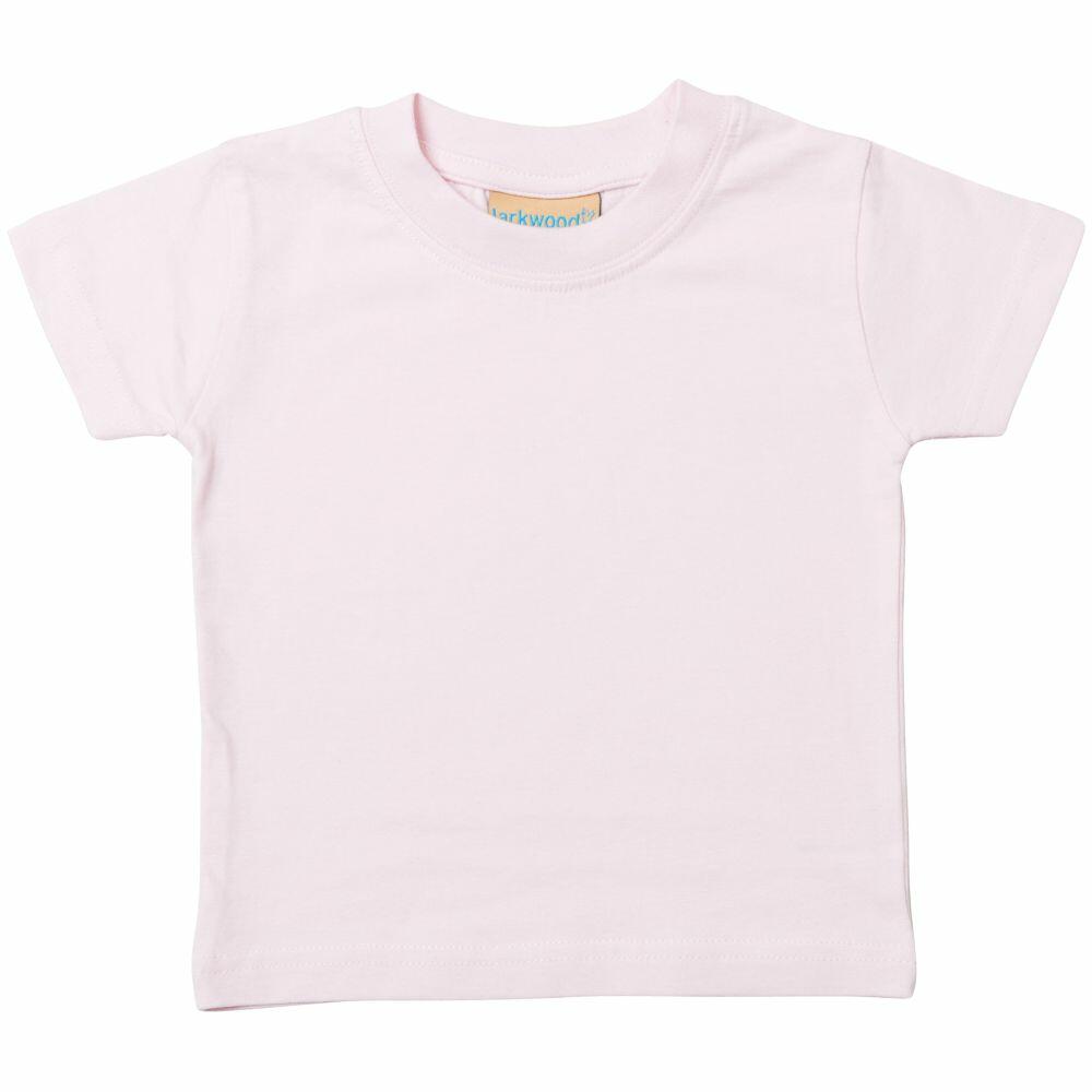 A LW20T light pink short-sleeve T-shirt from Larkwood set against a white background.