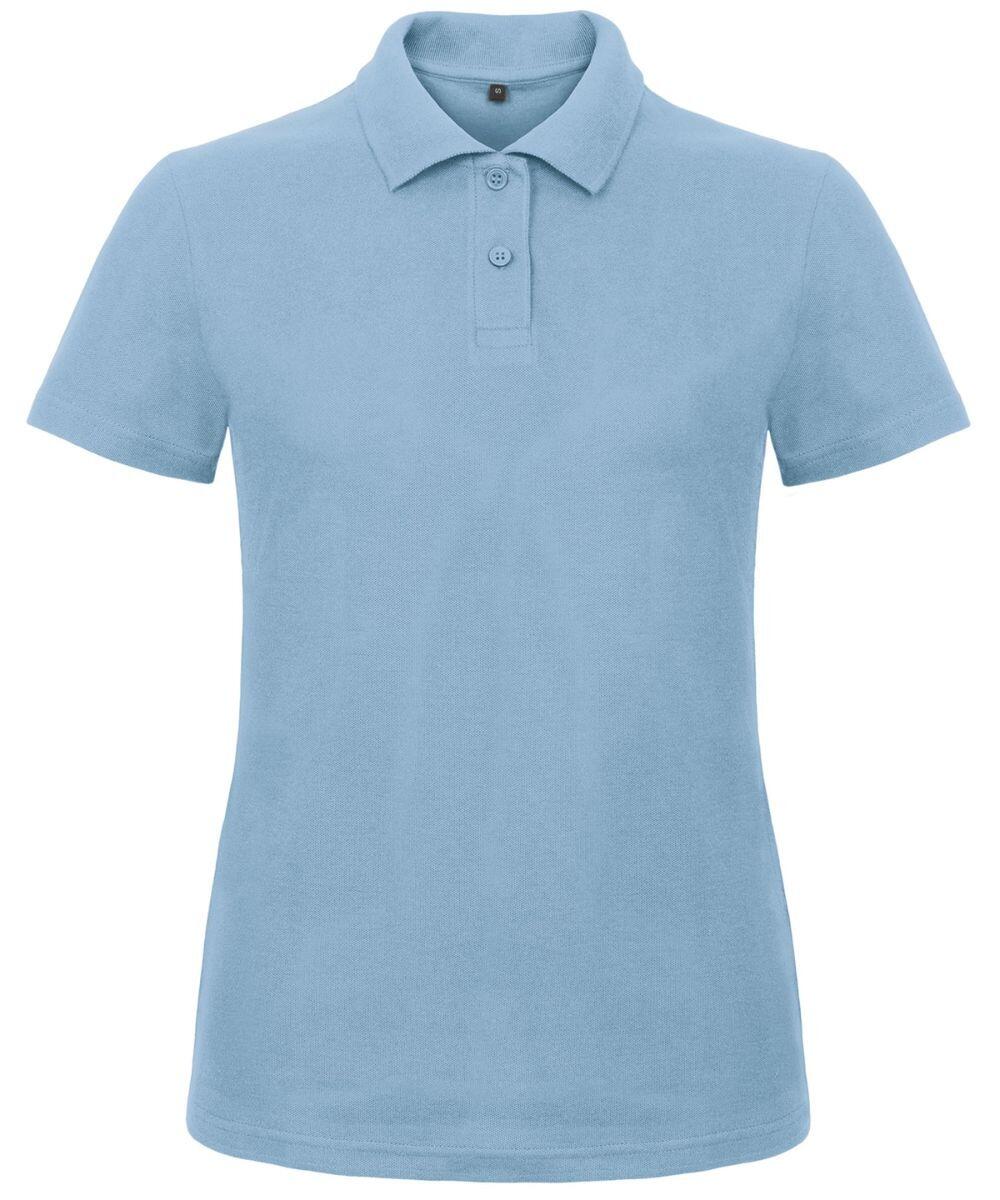 Product Description: The B306F from B&C Collection is a light blue short-sleeved polo shirt featuring a classic collar and a three-button placket. Displayed against a white background, this shirt exemplifies simplicity and timeless style.