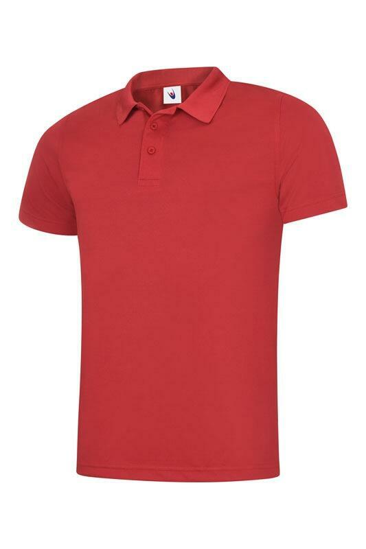 A Uneek UC127 mens ultra cool workwear polo shirt in Red