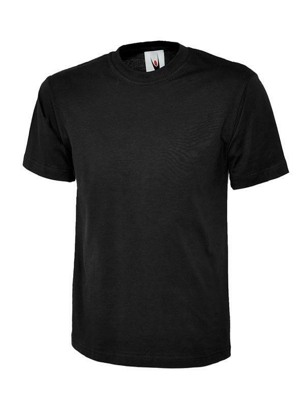 A Uneek UC306 childrens unisex classic t-shirt in Black