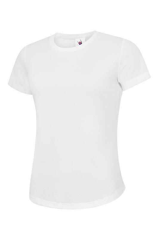 A Uneek UC316 ladies unisex classic t-shirt in White
