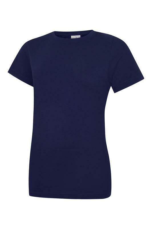 A Uneek UC318 ladies classic t-shirt in Navy