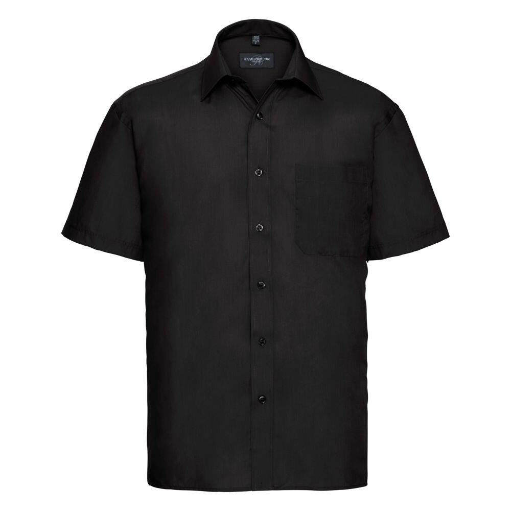 Russell Collection Men s Short Sleeve Polycotton Easycare Poplin Shirt J935M
