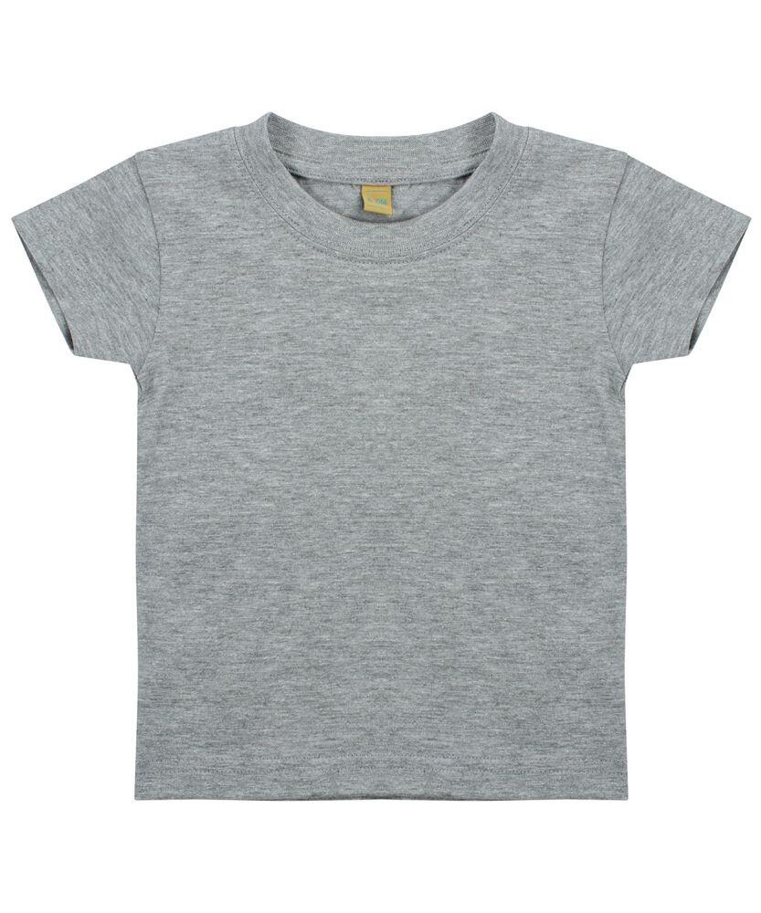 A plain gray T-shirt by Larkwood (model LW20T) on a white background, featuring short sleeves and a simple crew neckline.