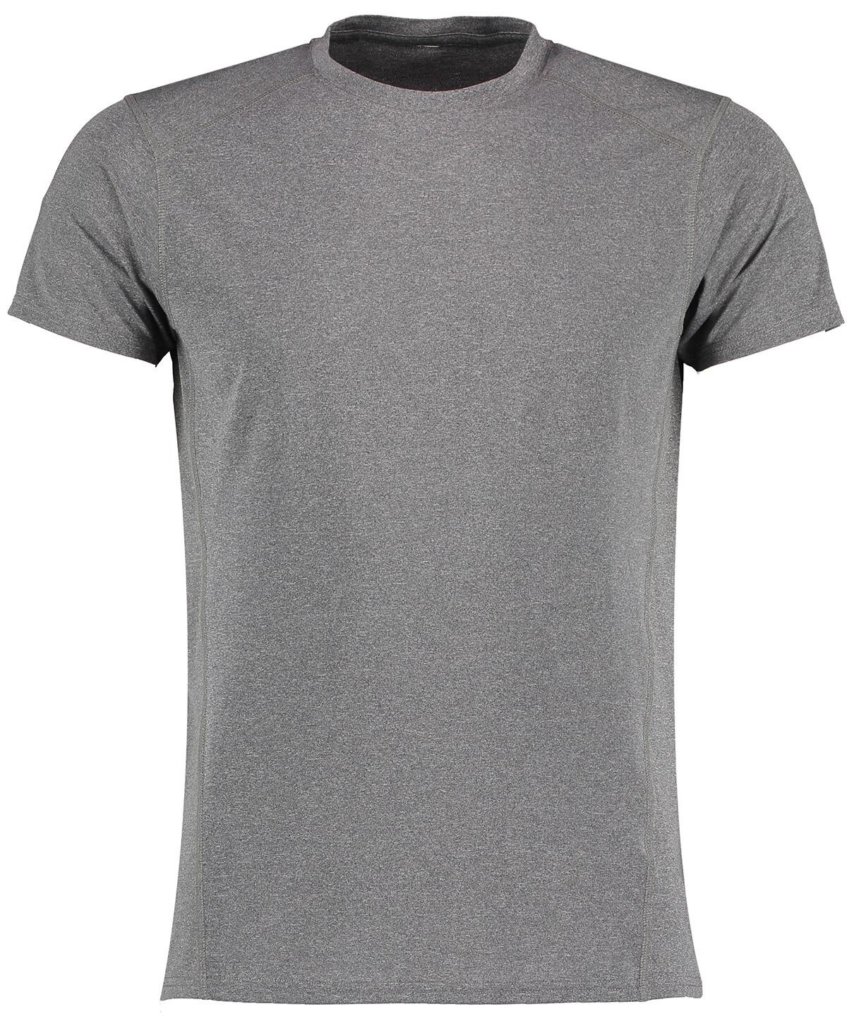 Gamegear's KK939 short-sleeve T-shirt in gray, featuring a crew neck, showcased against a white background.