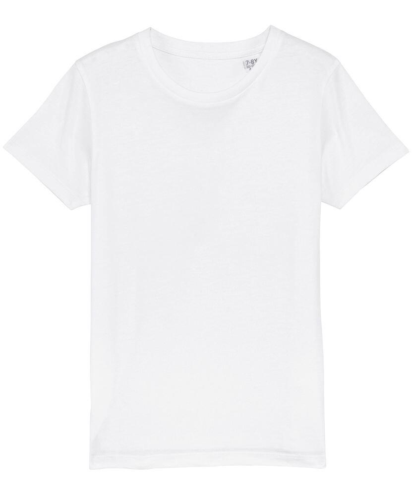 A plain white short-sleeve t-shirt, product SX002 by Stanley/Stella, is displayed against a white background. The shirt features a simple round neckline with no visible designs or logos.