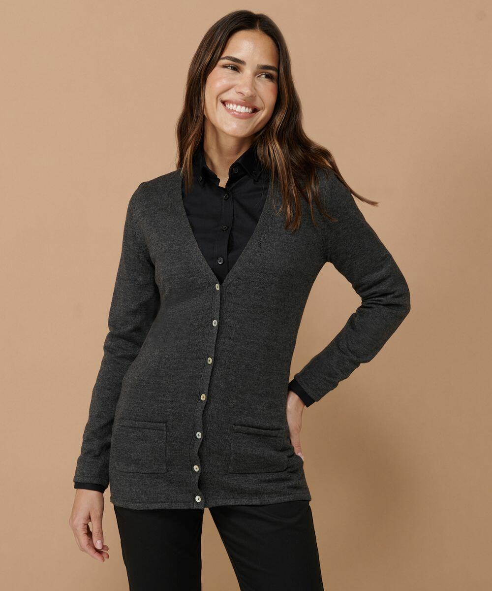 Henbury Women s V Button Cardigan HB723