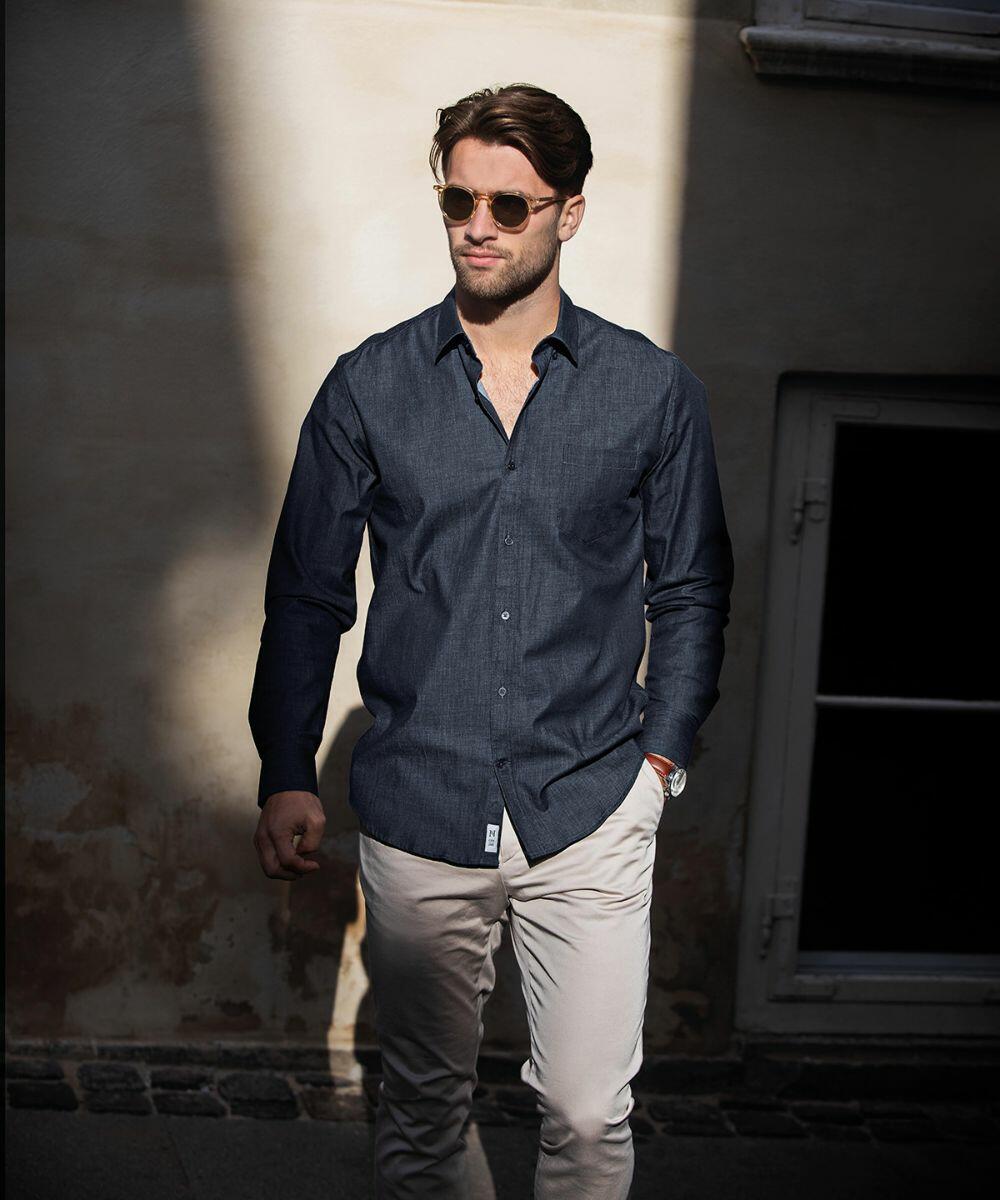 Nimbus Torrance Modern Fit Denim Shirt Stylish Raw Design