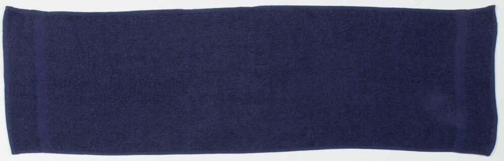 A dark blue rectangular towel from Towel City, product code TC042, displayed flat on a white background.