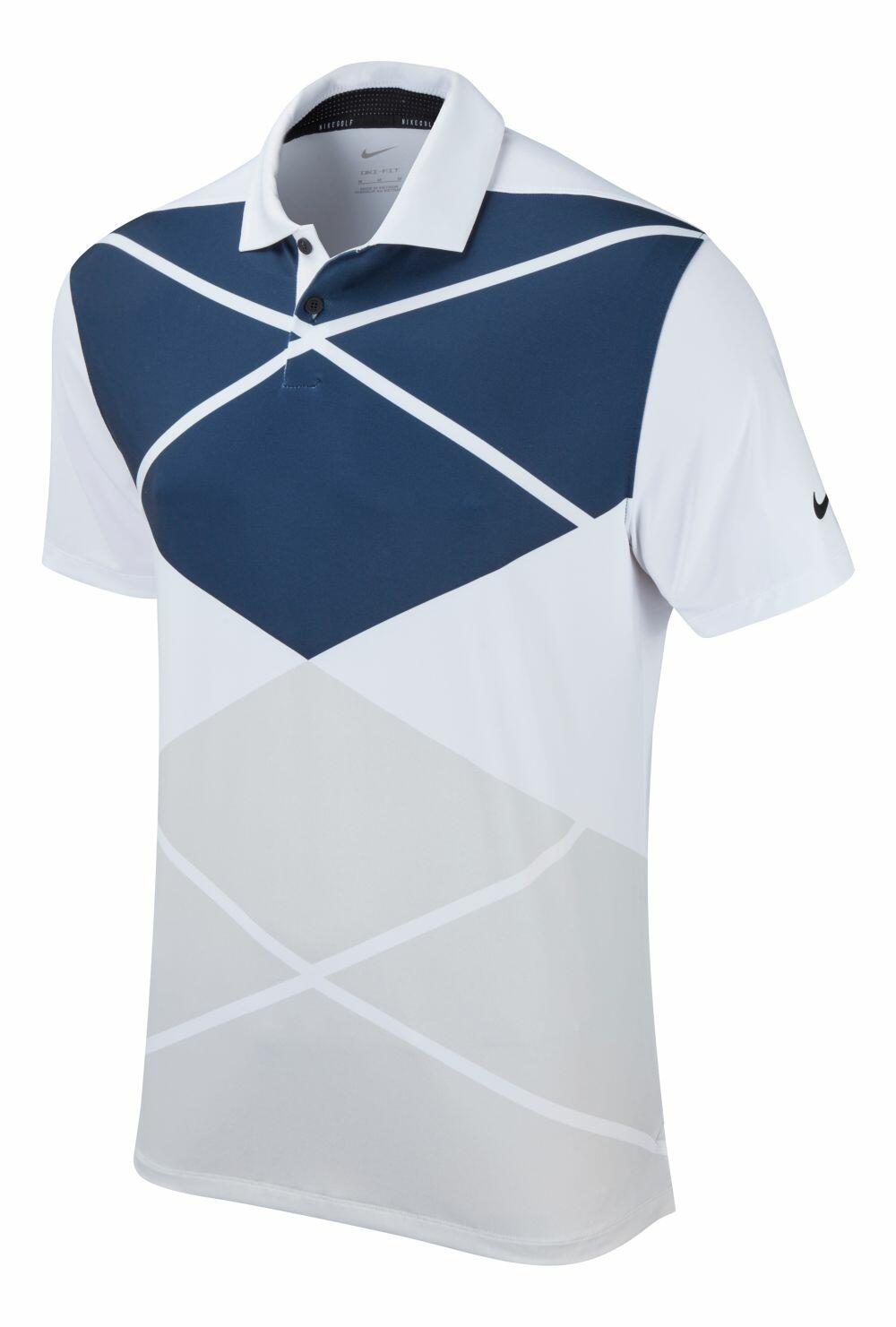 Nike Vapor Argyle Print Polo Stylish Performance Golf Shirt