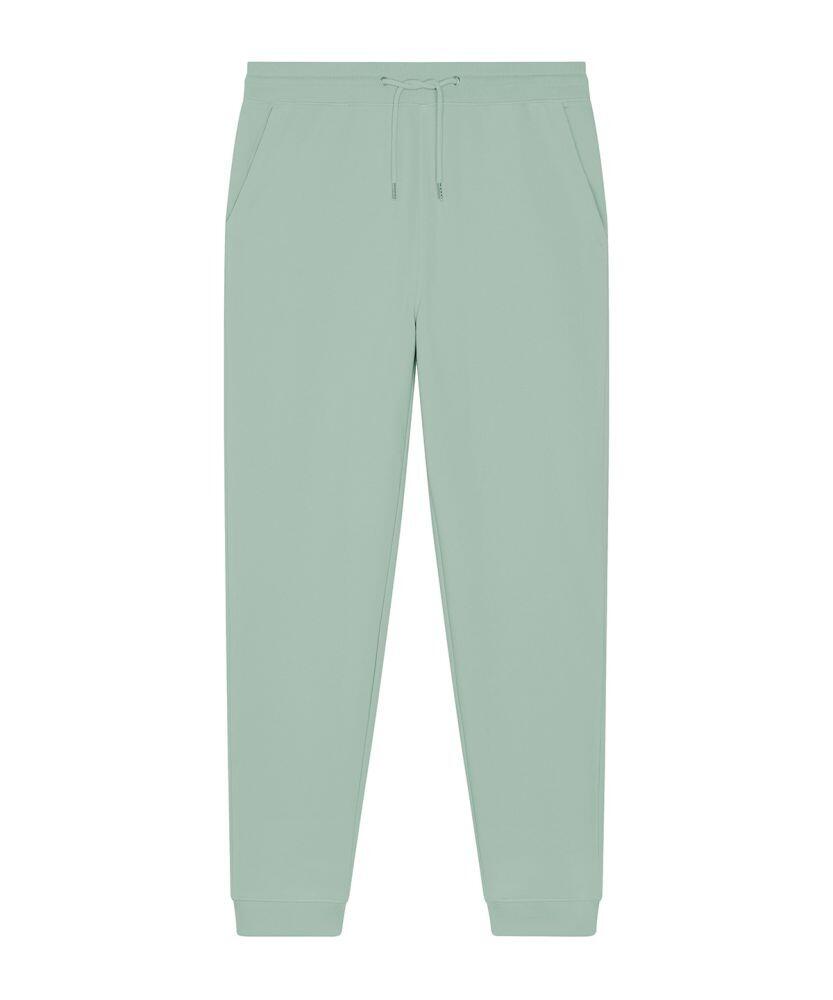 SX073 jogger pants in light green by Stanley/Stella, featuring a drawstring waist and side pockets, displayed on a white background.