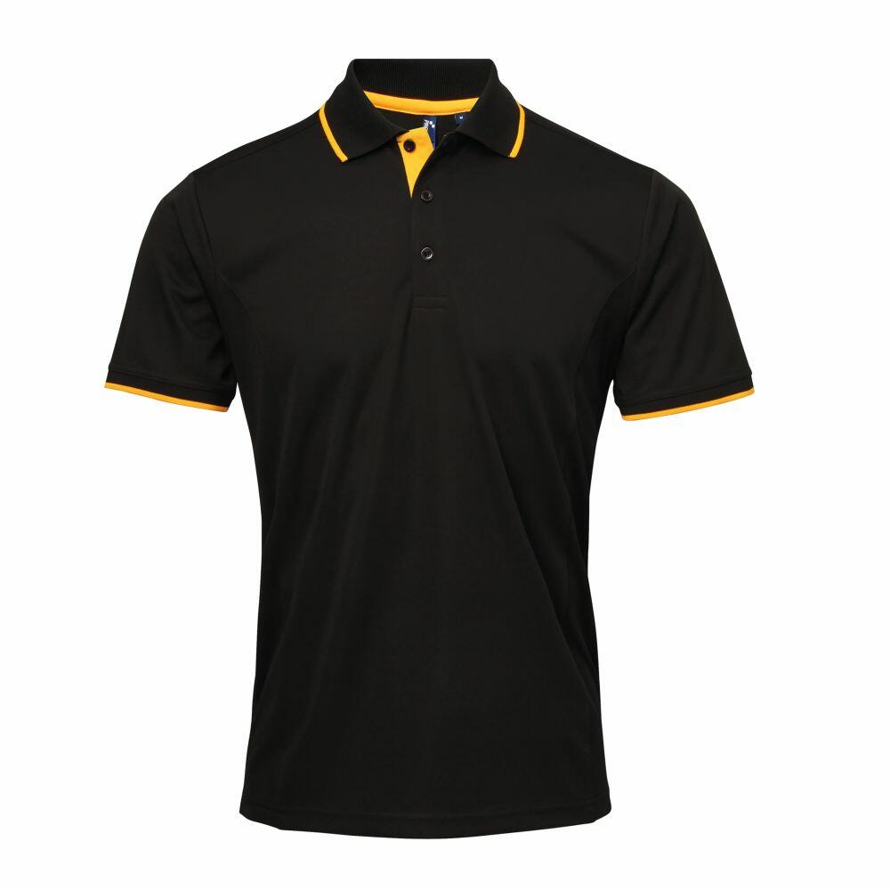 Premier Men's Contrast Coolchecker Polo Shirt - Stylish & Comfortable