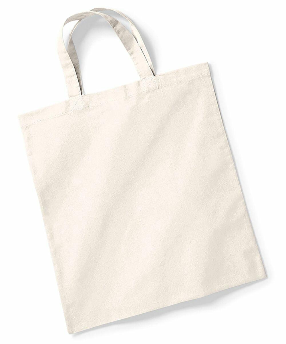 A plain, off-white canvas tote bag with two handles, lying flat against a white background. The product is named W101S and is made by Westford Mill.