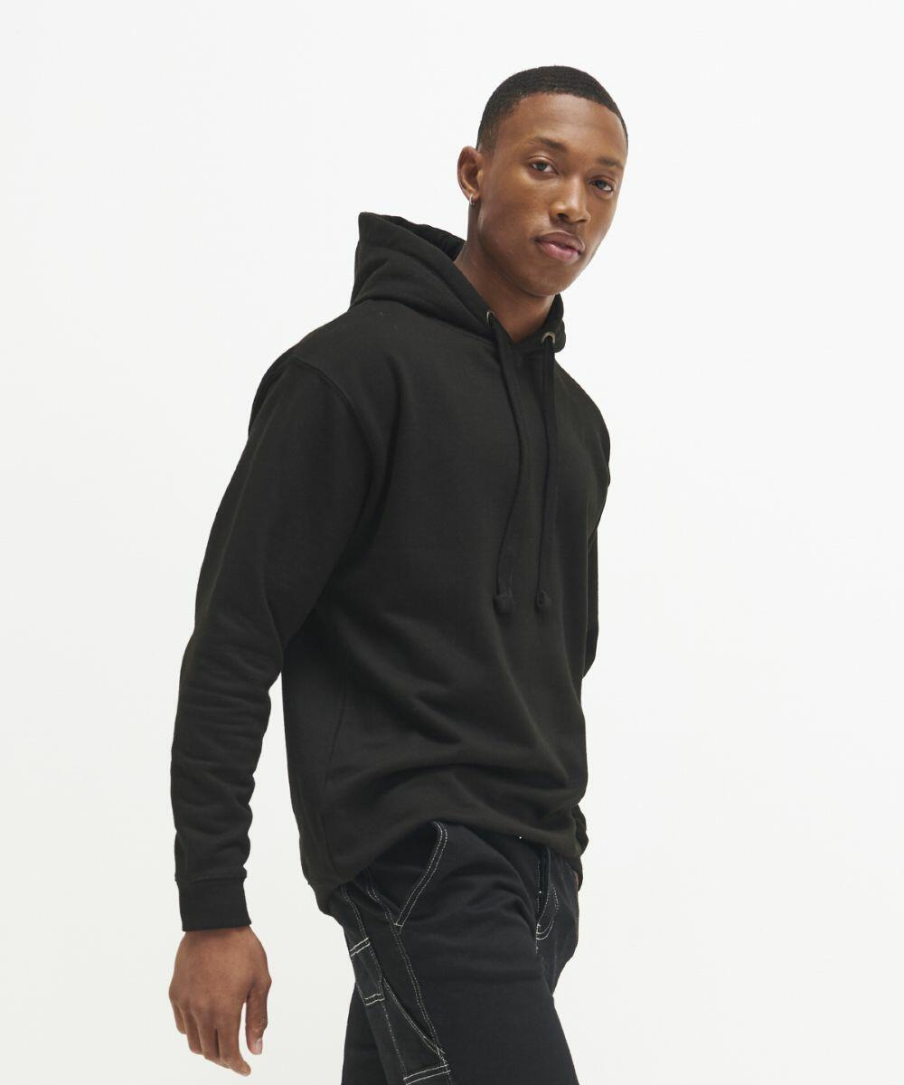 Plain black hoodie no pocket online