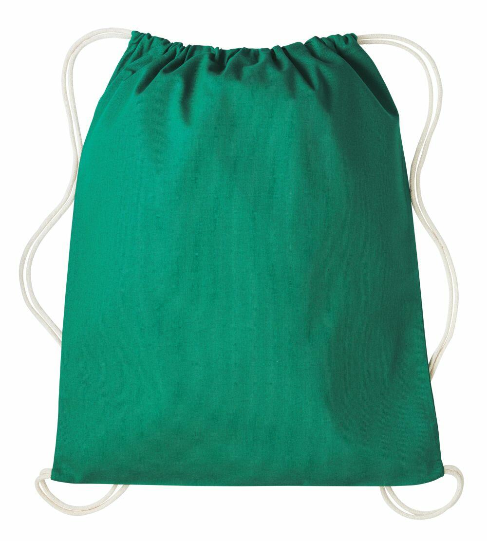 A Nutshell green RL300 backpack featuring white drawstring cords.