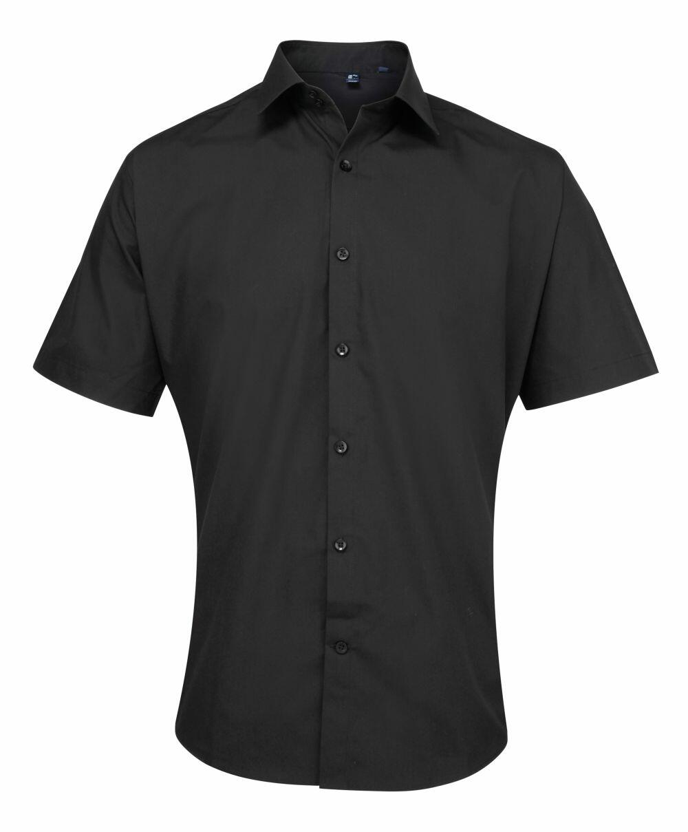 Black button up shirt womens short sleeve best sale