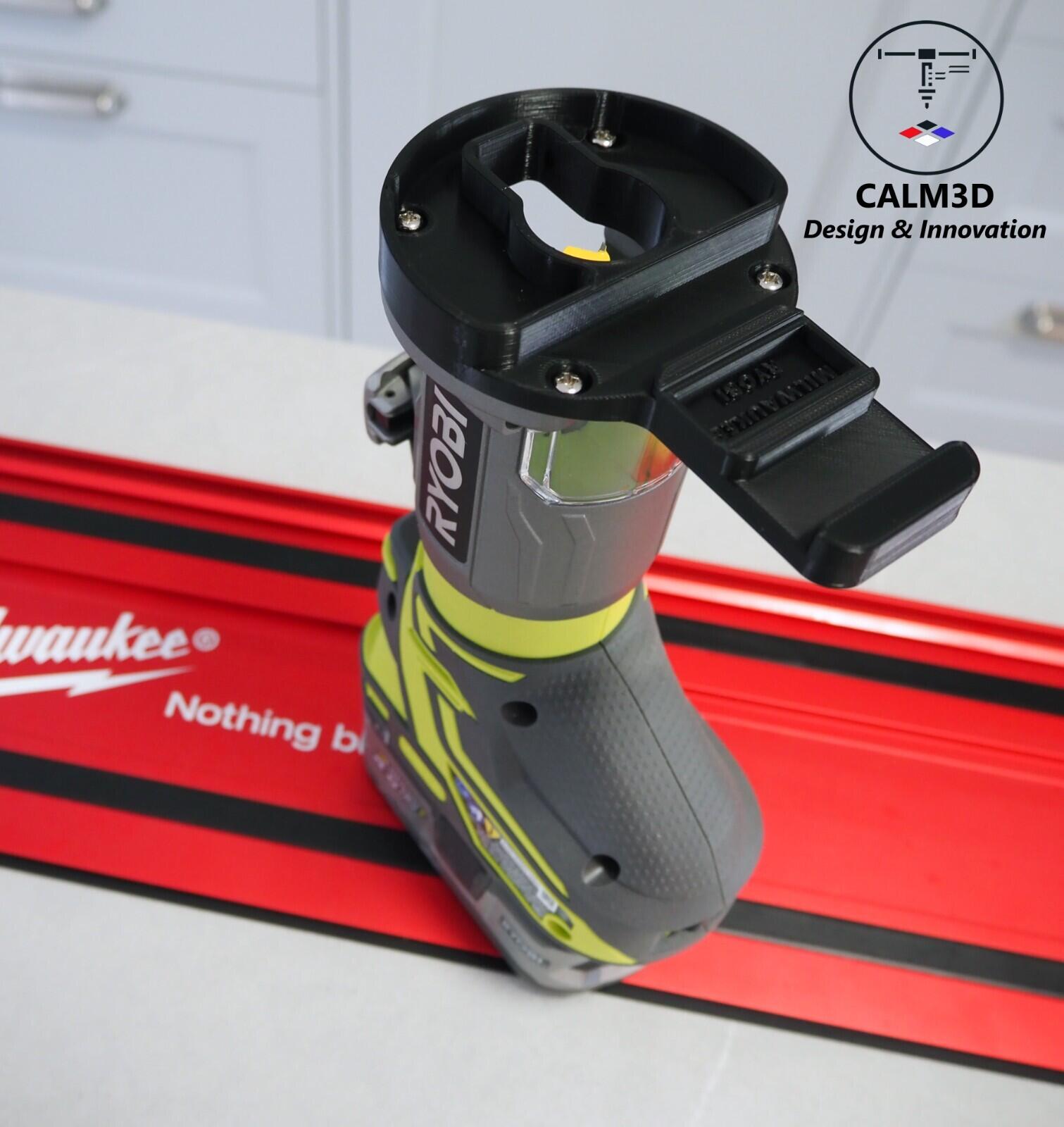 Ryobi R18TR & RTR18 trim router sub-base for use on Milwaukee red rail ...