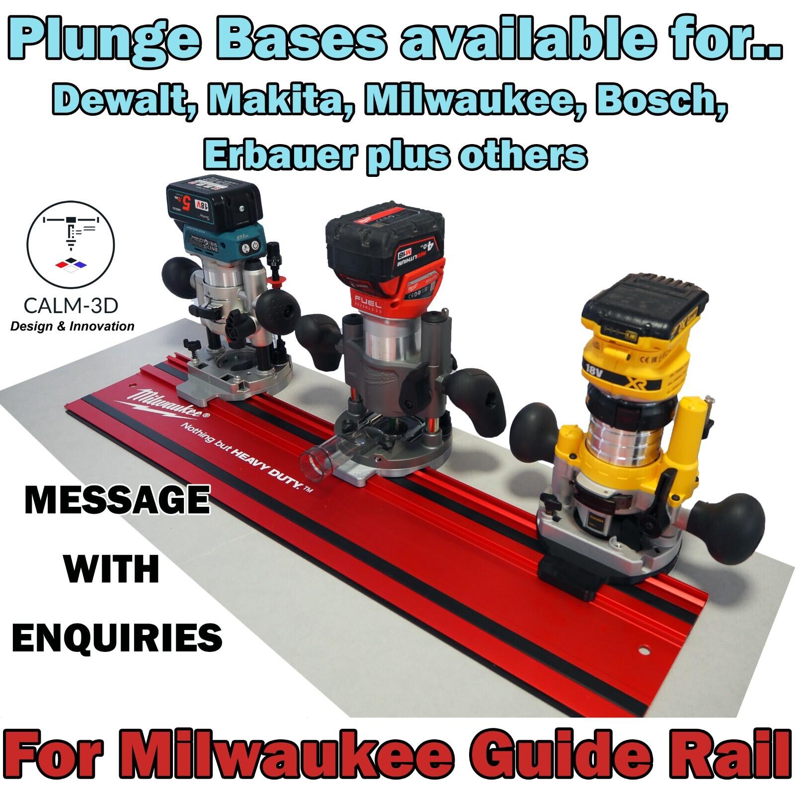 Dewalt DCW600 DNP612 dual fit router sub-base for use on Milwaukee rail ...