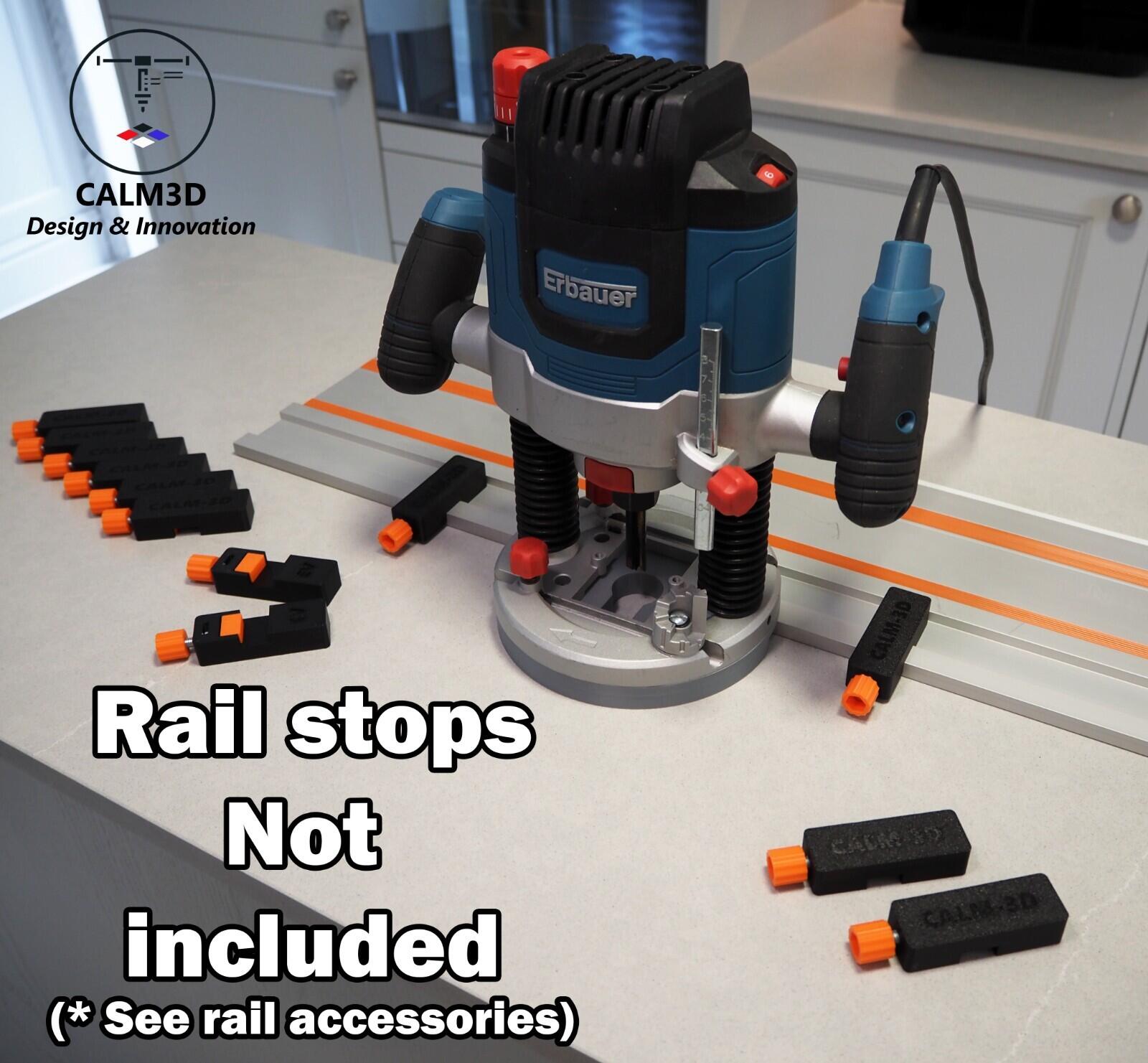 Erbauer ER2100 plunge router sub-base for use on the Evolution rail ...