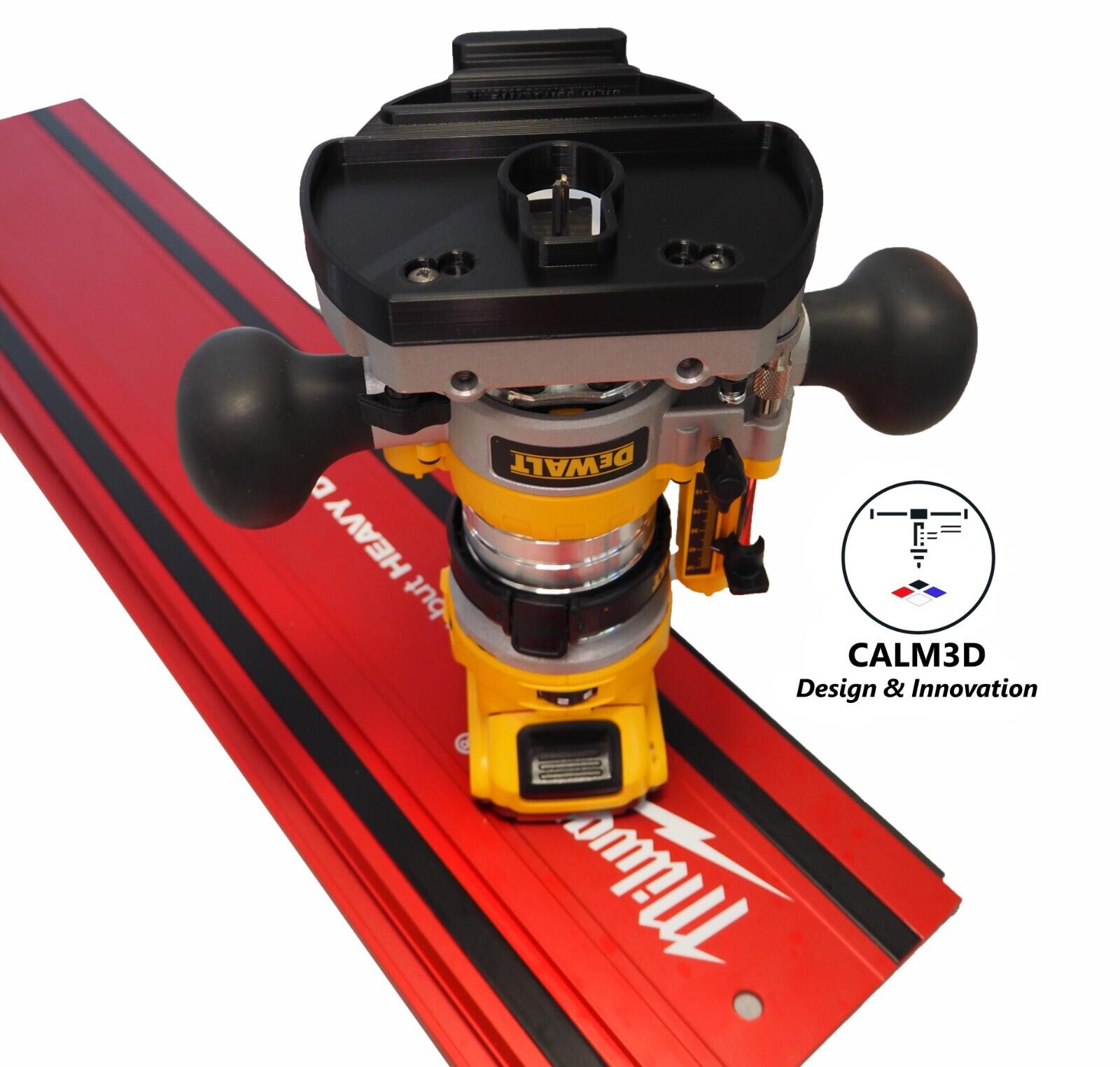 Dewalt DCW600 DNP612 dual fit router sub-base for use on Milwaukee rail ...