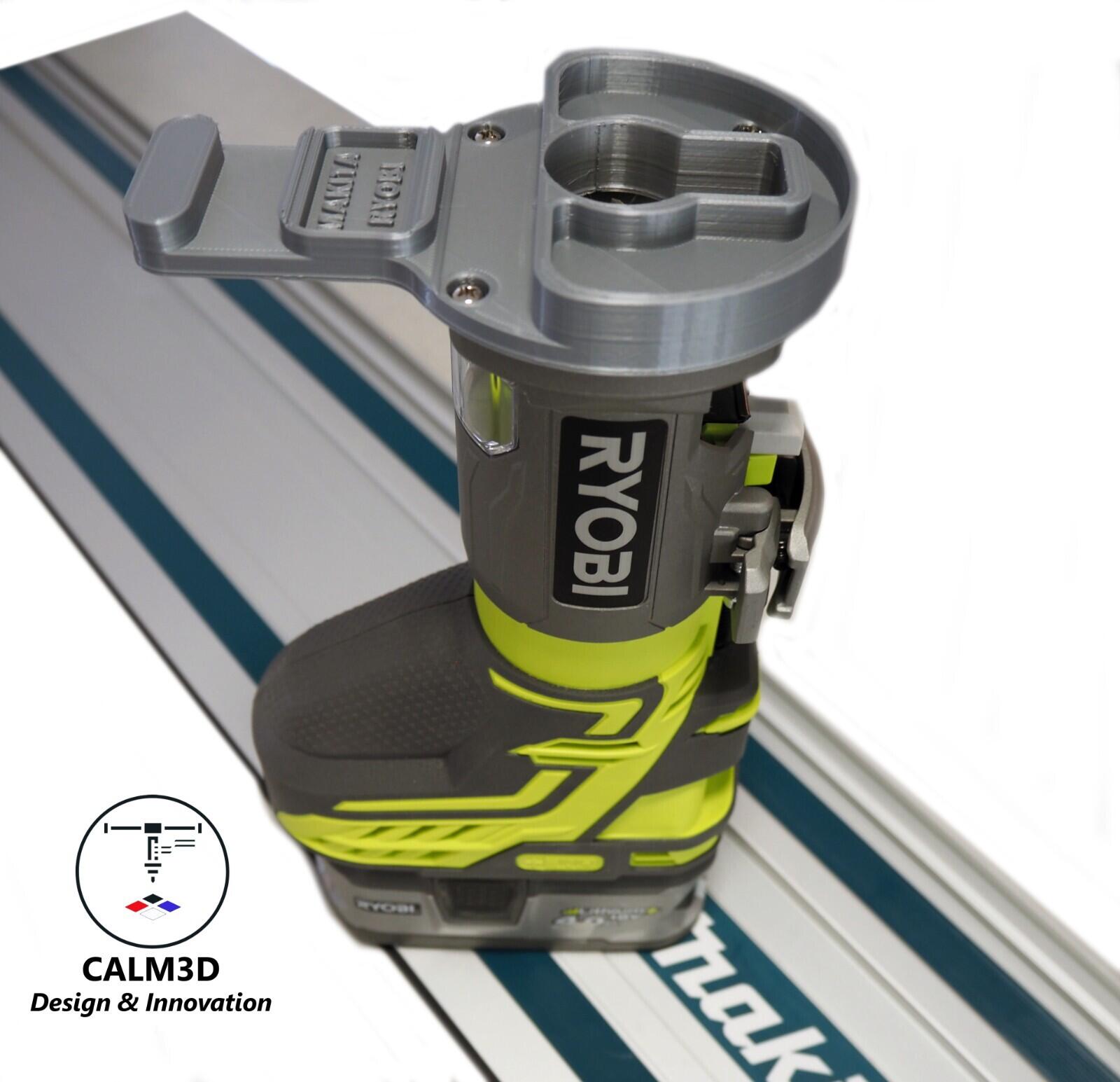 Ryobi R18TR-0 RTR18 trim router sub-base for use on Makita guide rail ...