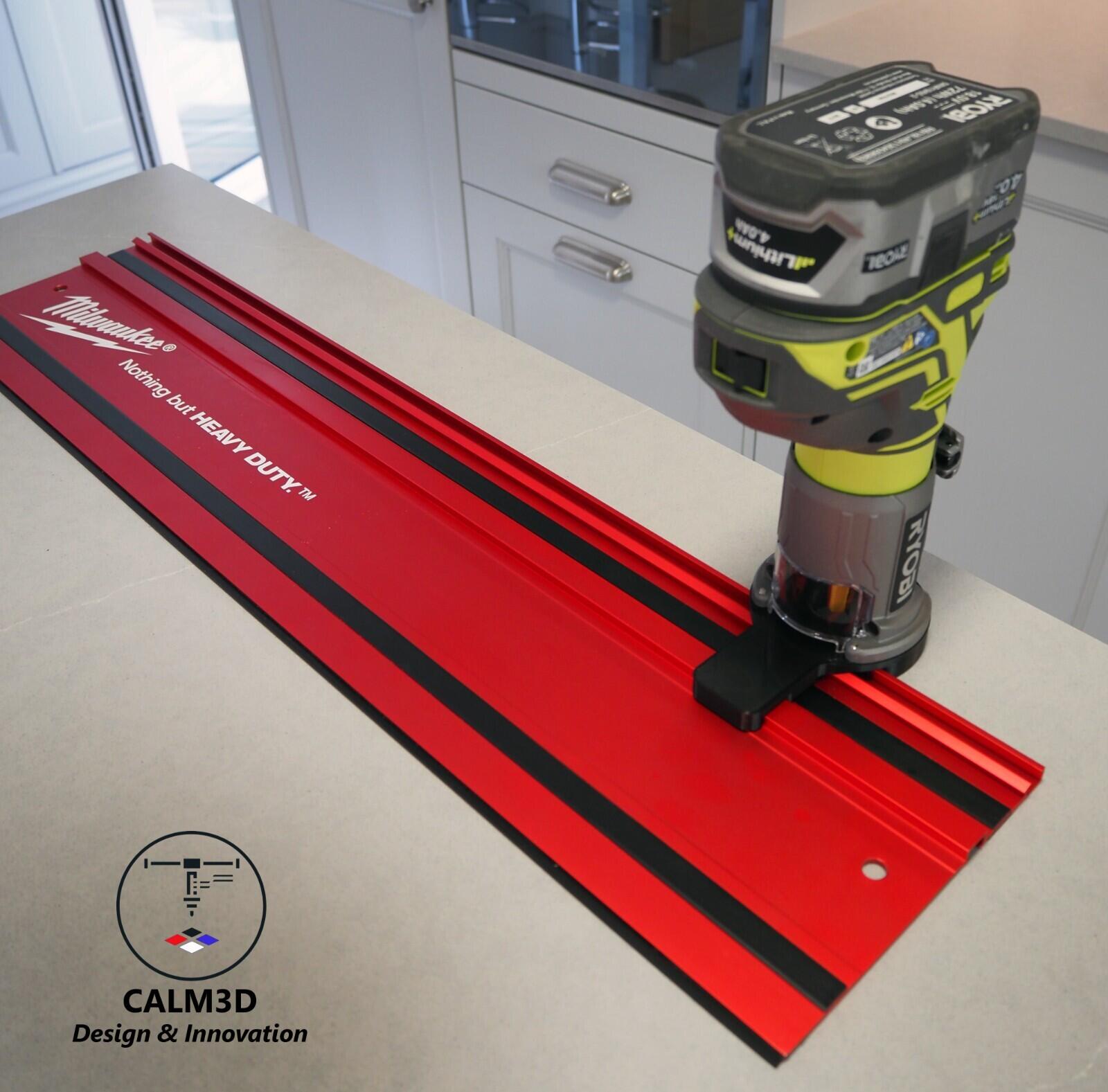 Ryobi R18TR & RTR18 trim router sub-base for use on Milwaukee red rail ...