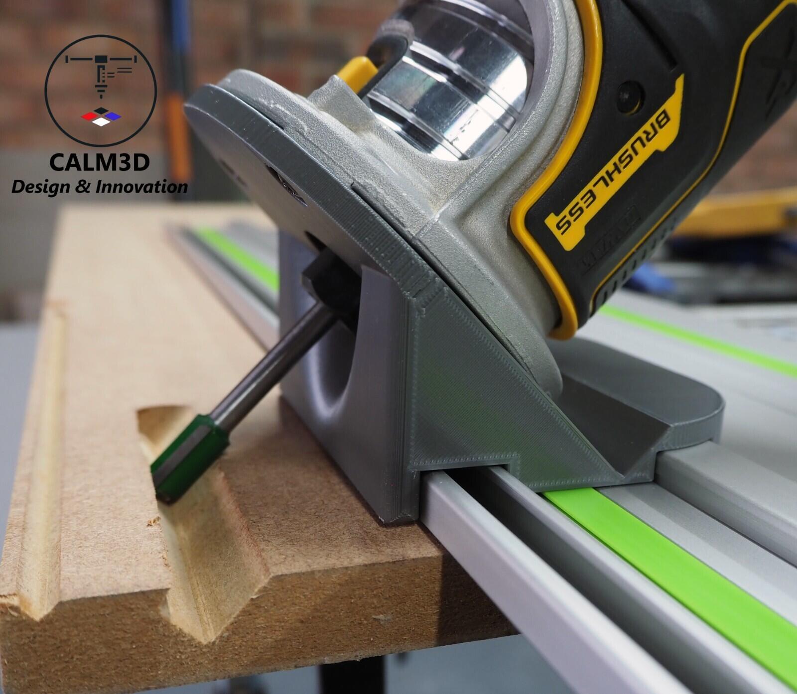 Base De Garniture Angulaire 45° CALM-3D - Compatible Dewalt DCW600 Sur Rail Festool