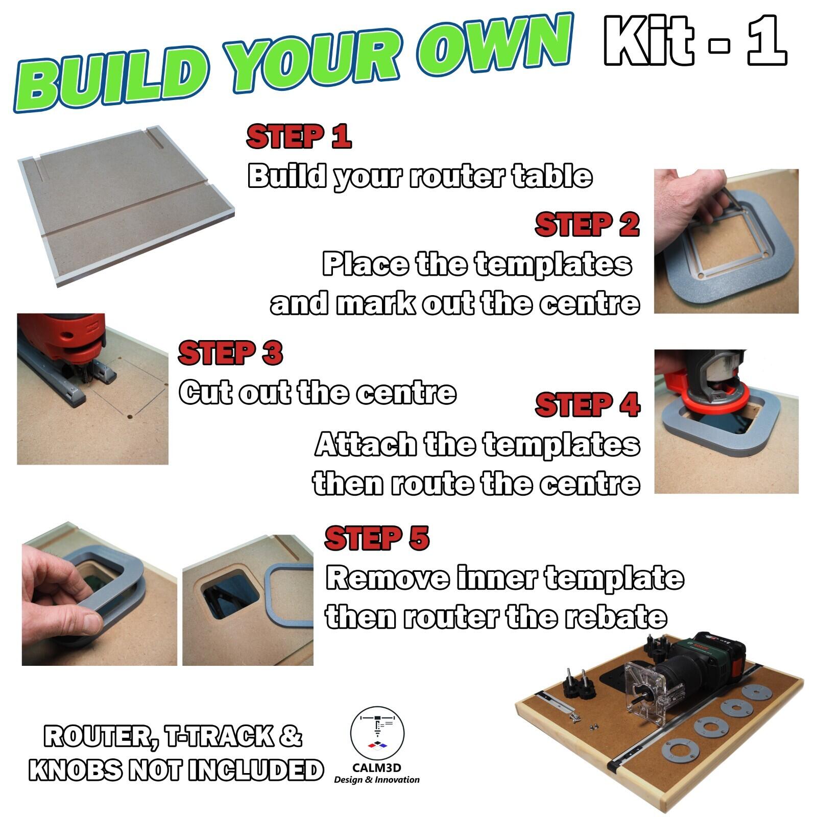 Bosch 18V8 Compact trim table router kits