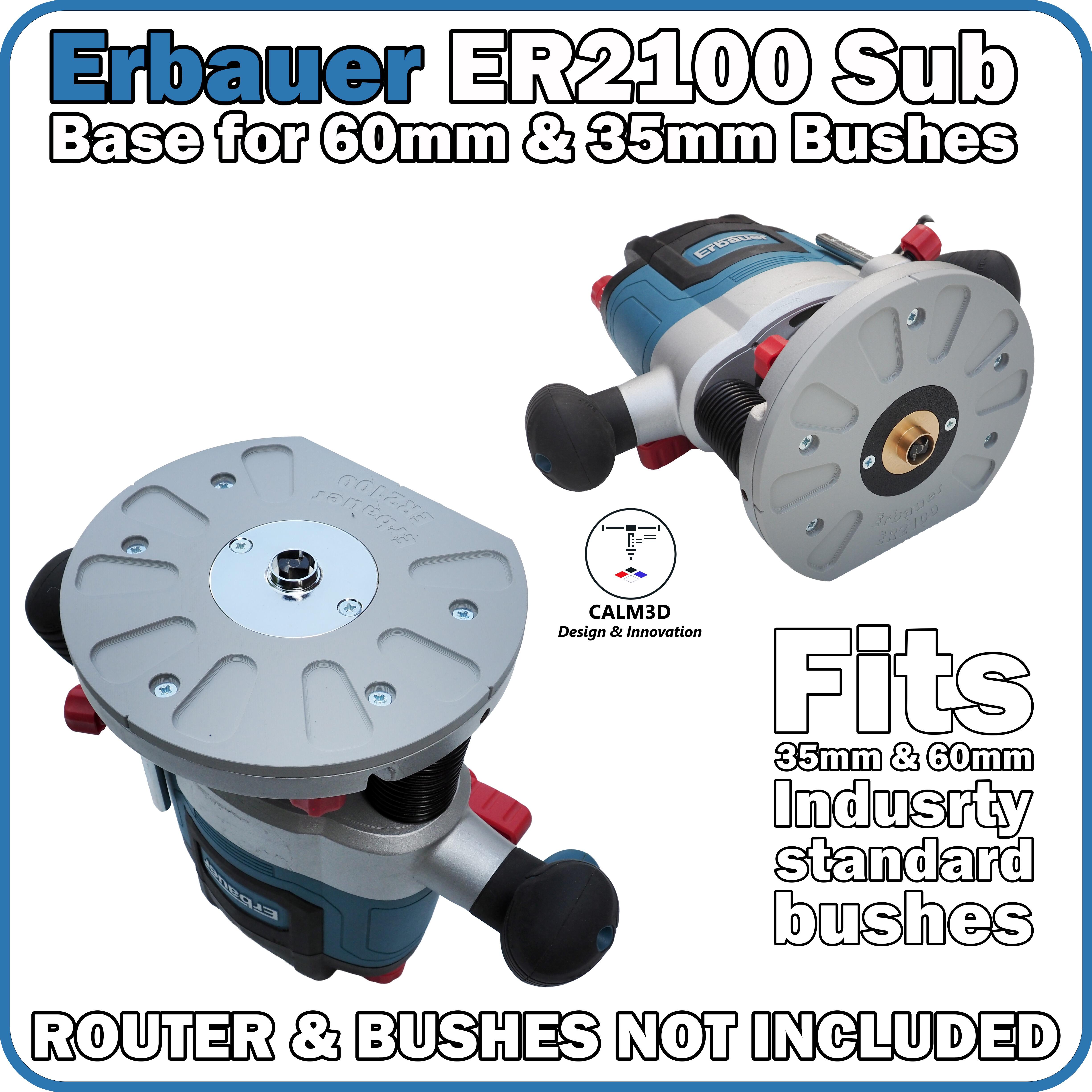 Er2100 Router Erbauer ER2100 plunge router sub-base for 35mm & 60mm guide bushes