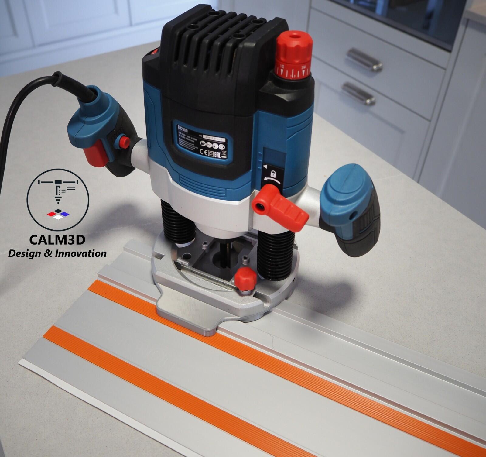 Erbauer ER2100 plunge router sub-base for use on the Evolution rail ...
