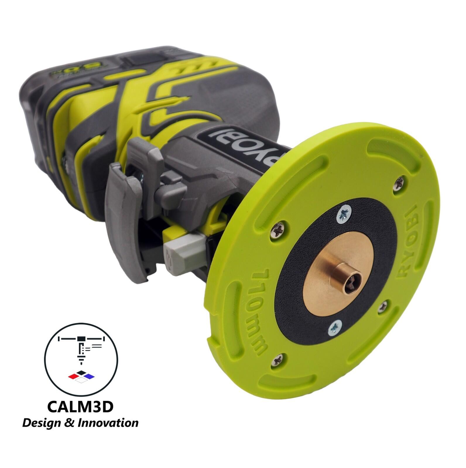 Ryobi Router Sub Base Ryobi R18TR-0 and RTR18 110mm router sub-base for 60mm & 35mm bushes ...