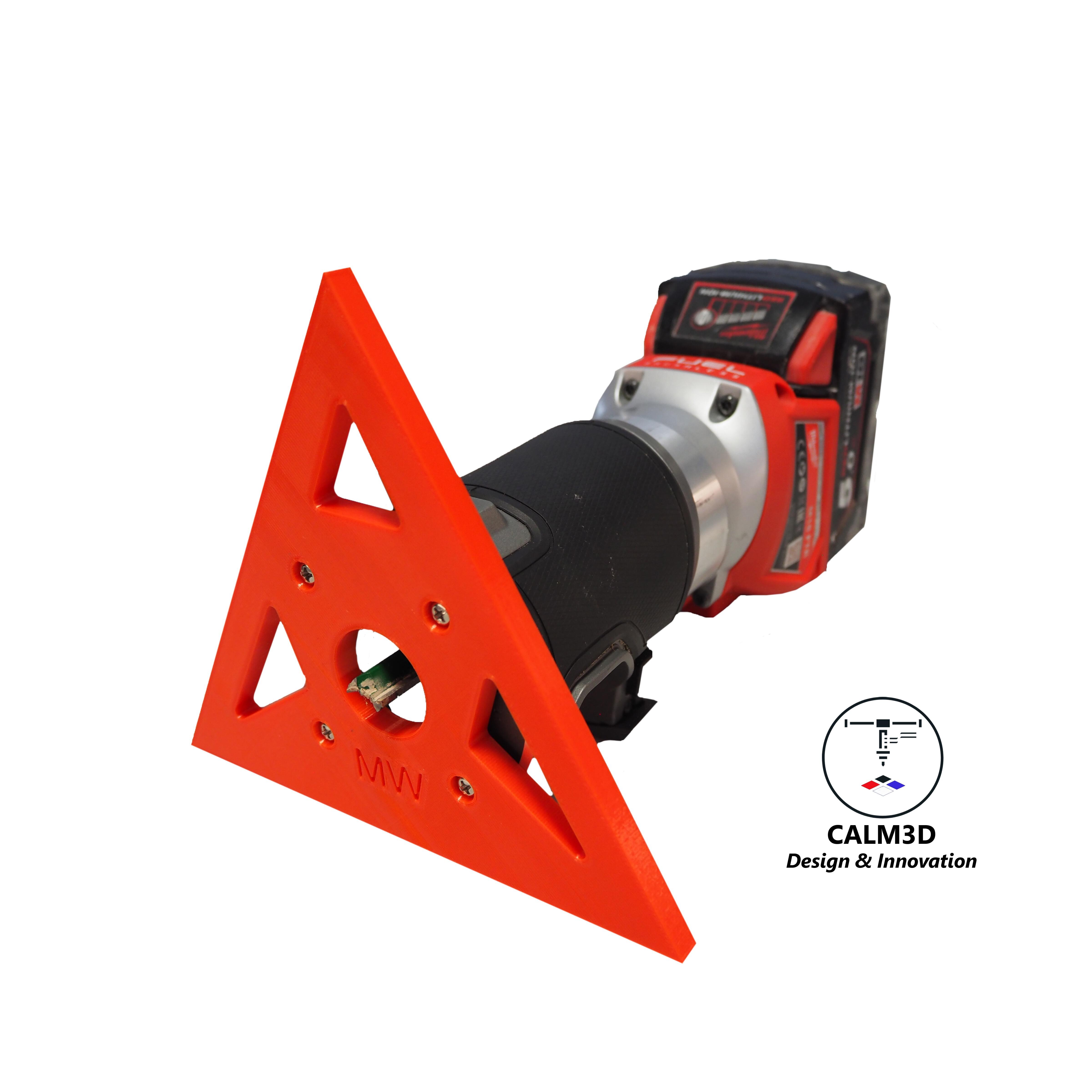 Milwaukee M18 FTR Triangle trim router sub-base - Create patterns