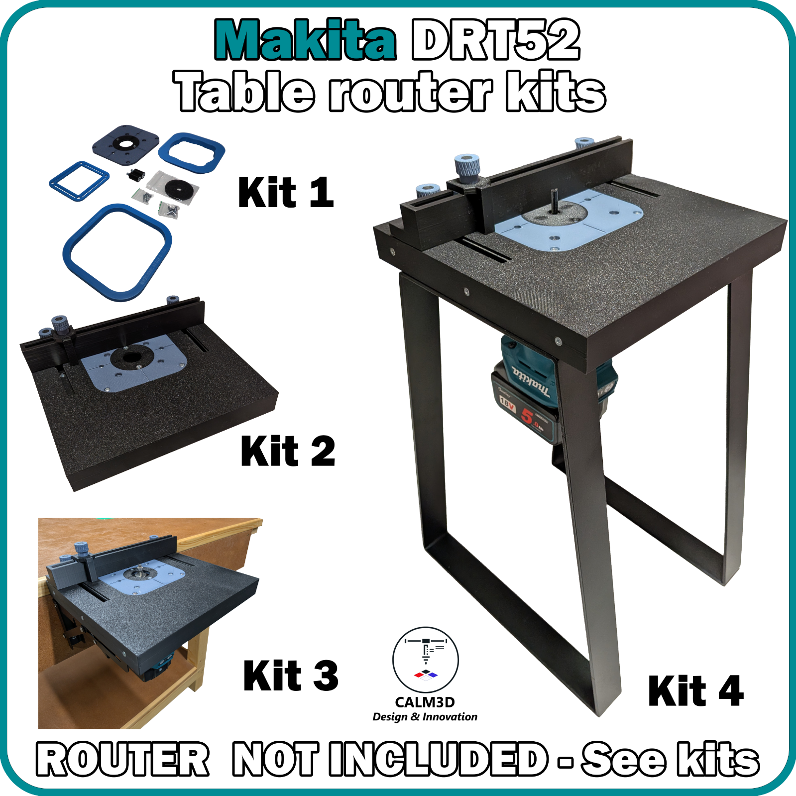 Makita DRT52 Compact trim table router kits
