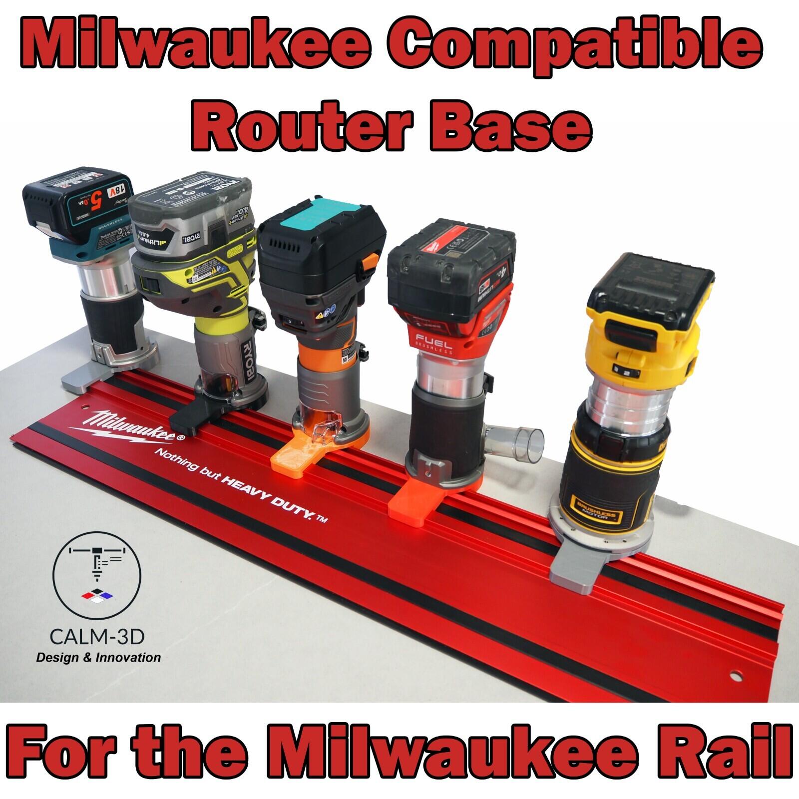 Ryobi Router Sub Base Ryobi R18TR & RTR18 trim router sub-base for use on Milwaukee red rail ...