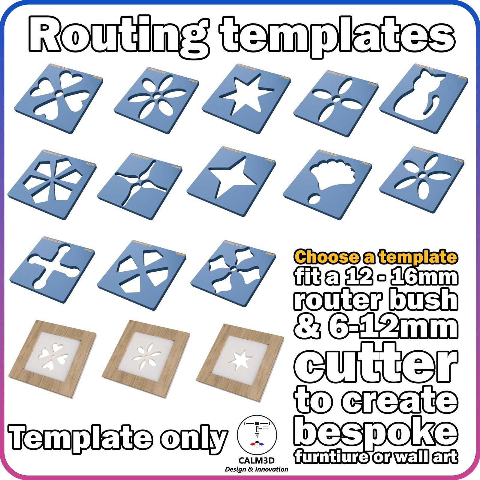 Router templates for door, wall art, cupboards - creative designs