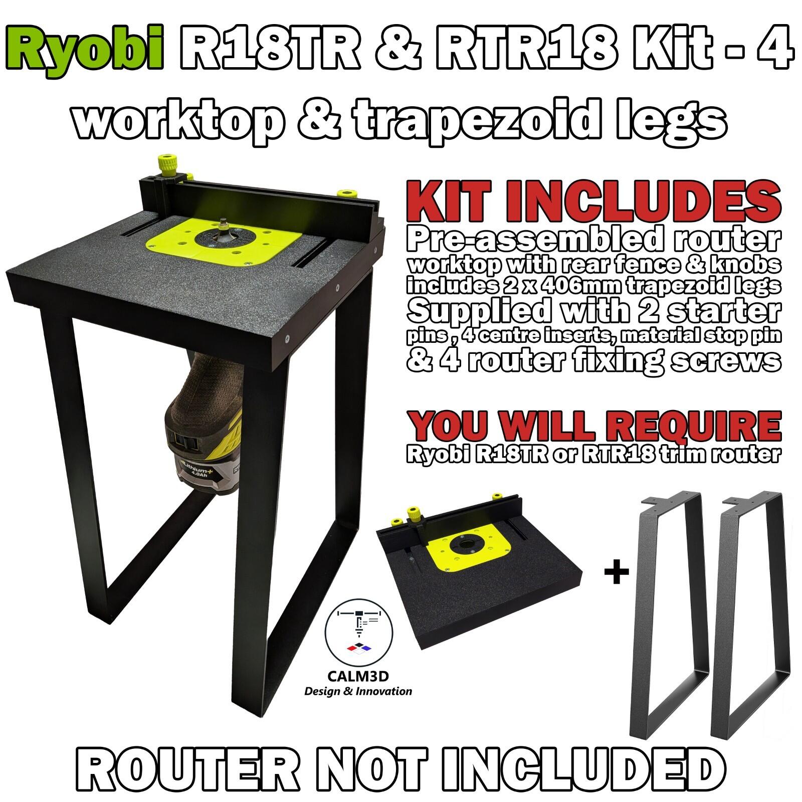 Small Ryobi Router Table Ryobi R18TR & RTR18 Compact trim table router kits