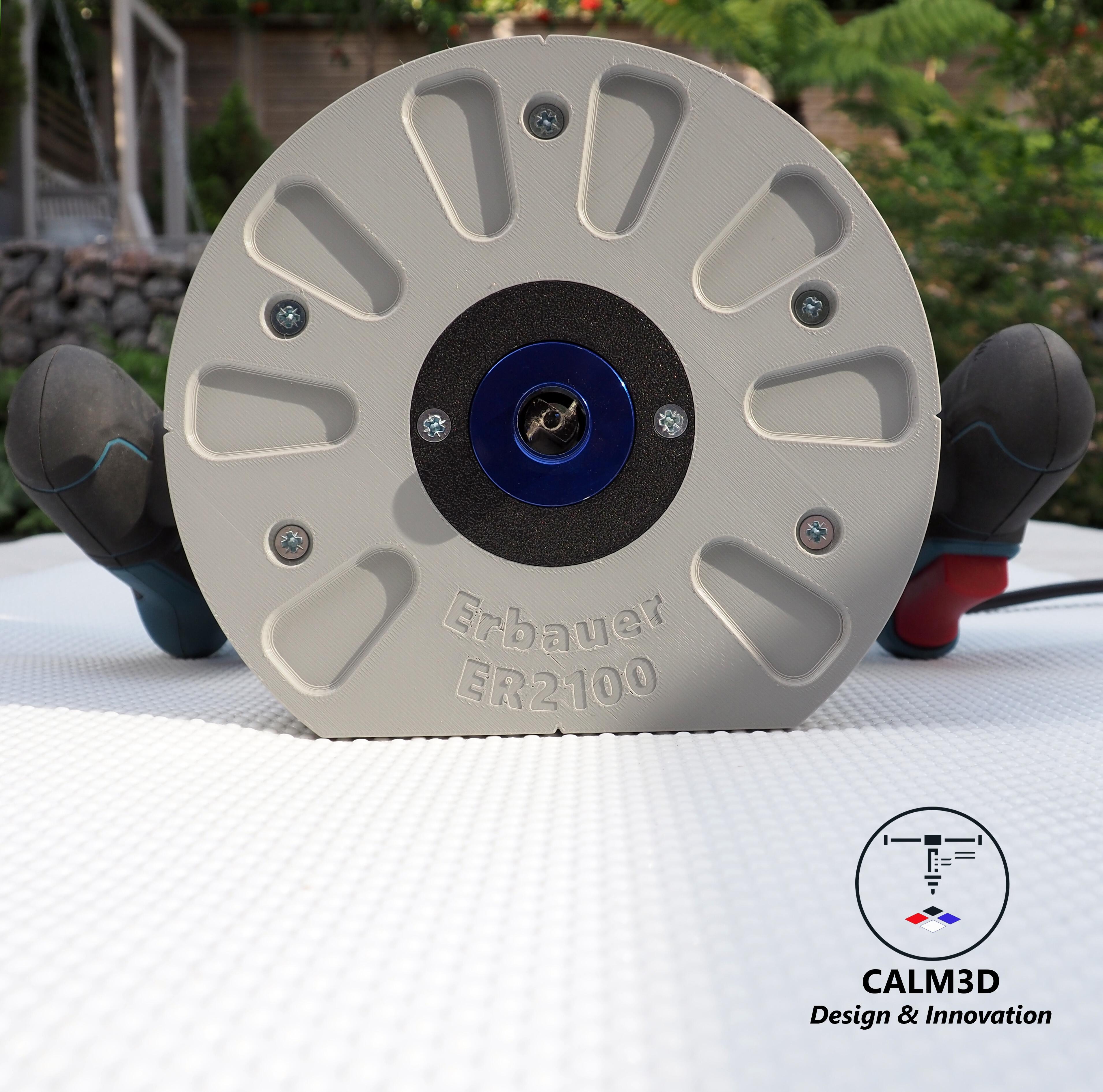 Erbauer ER2100 plunge router sub-base for 35mm & 60mm guide bushes