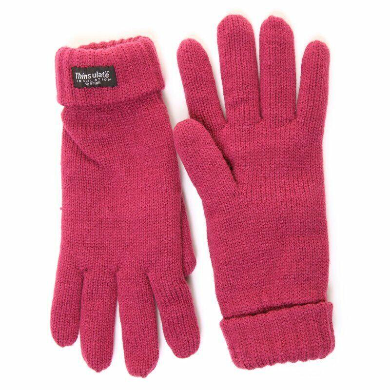 Raspberry ladies gloves