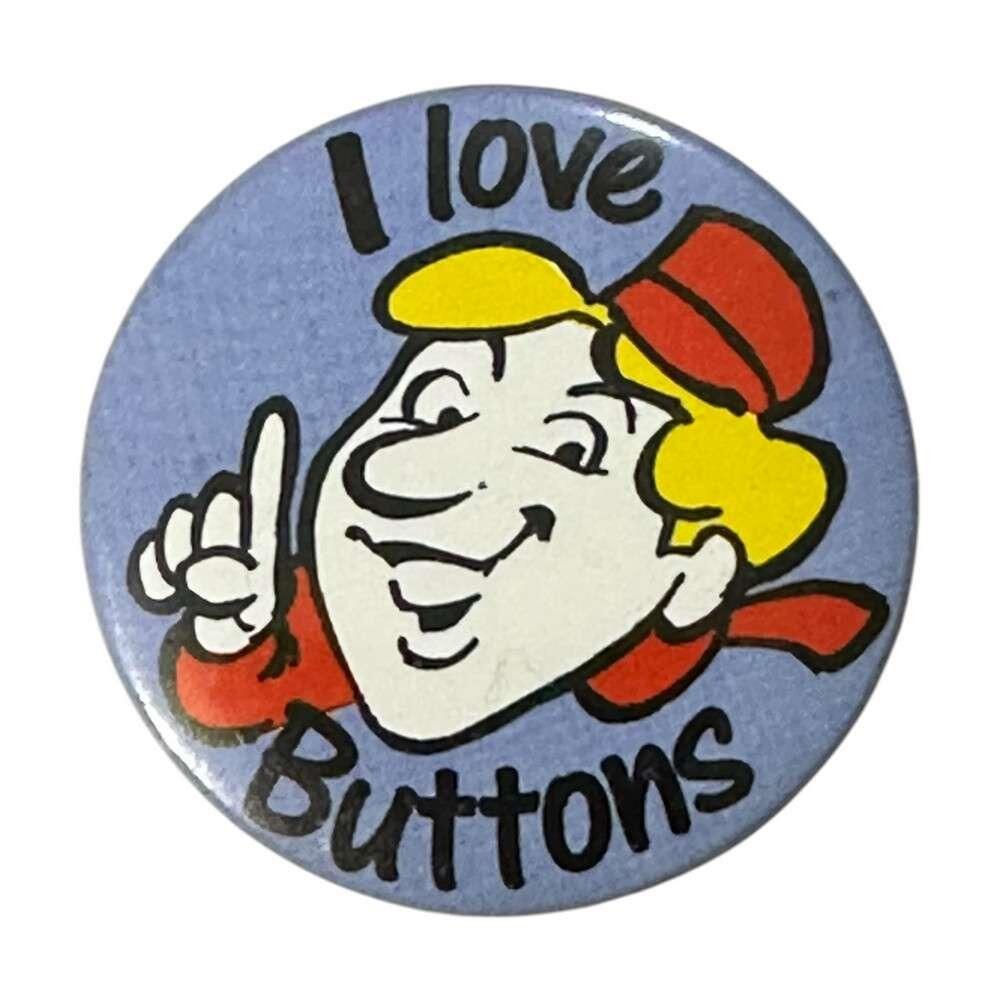 I Love Buttons Pin Button Badge