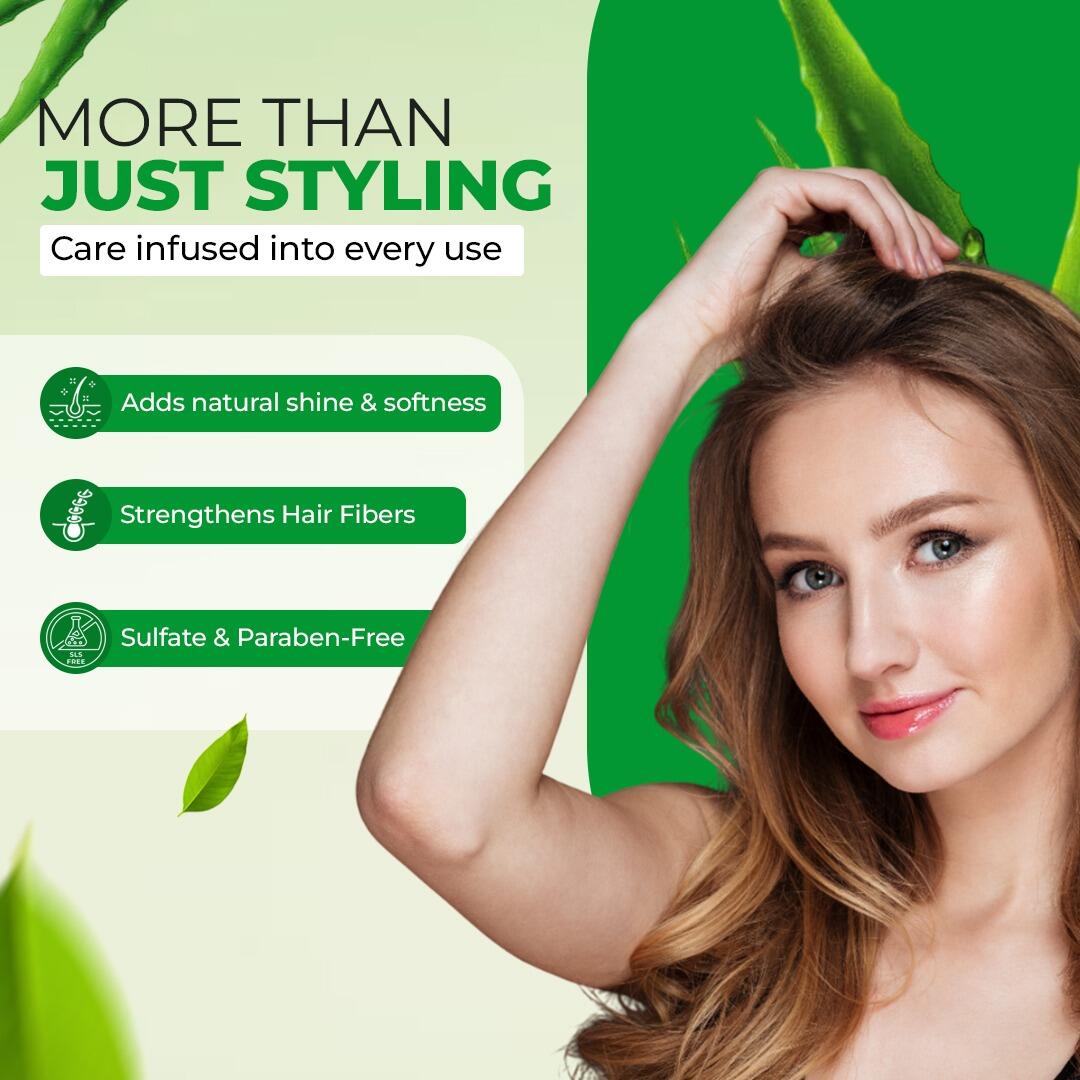 Aloe Vera Hair Gel with Keratin  150ml | Lightweight Styling Gel for Men &  Women | Flexible Hold, Paraben-Free