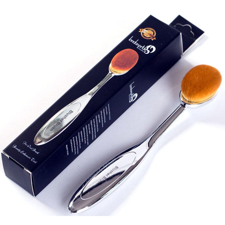 London Pride Pro Oval Blusher Brush - Silver