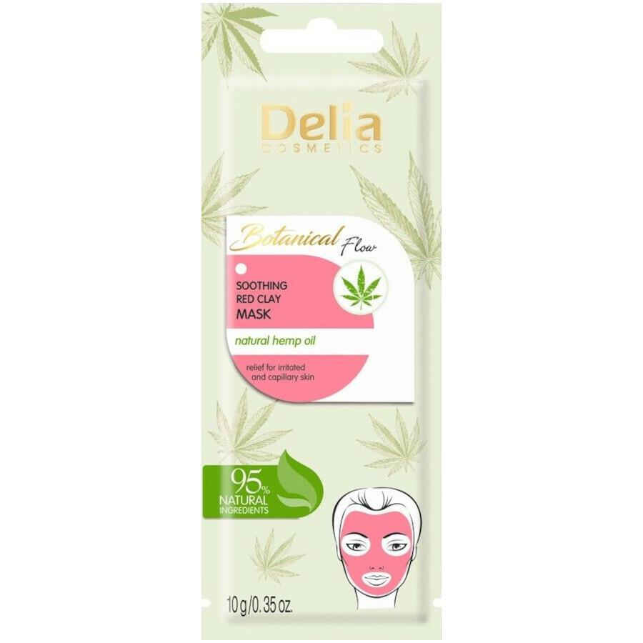 Delia Botanical Flow Soothing Red Clay Mask With Hemp Oil - 10g