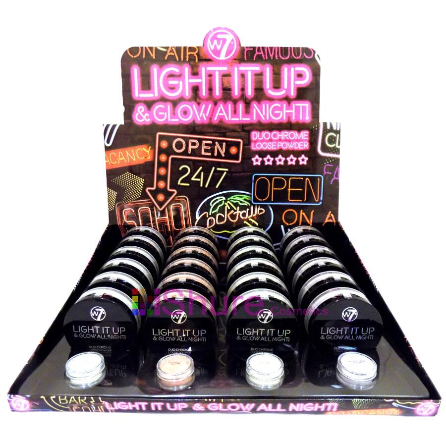 W7 Light It Up & Glow All Night! Duo Chrome Loose Powder