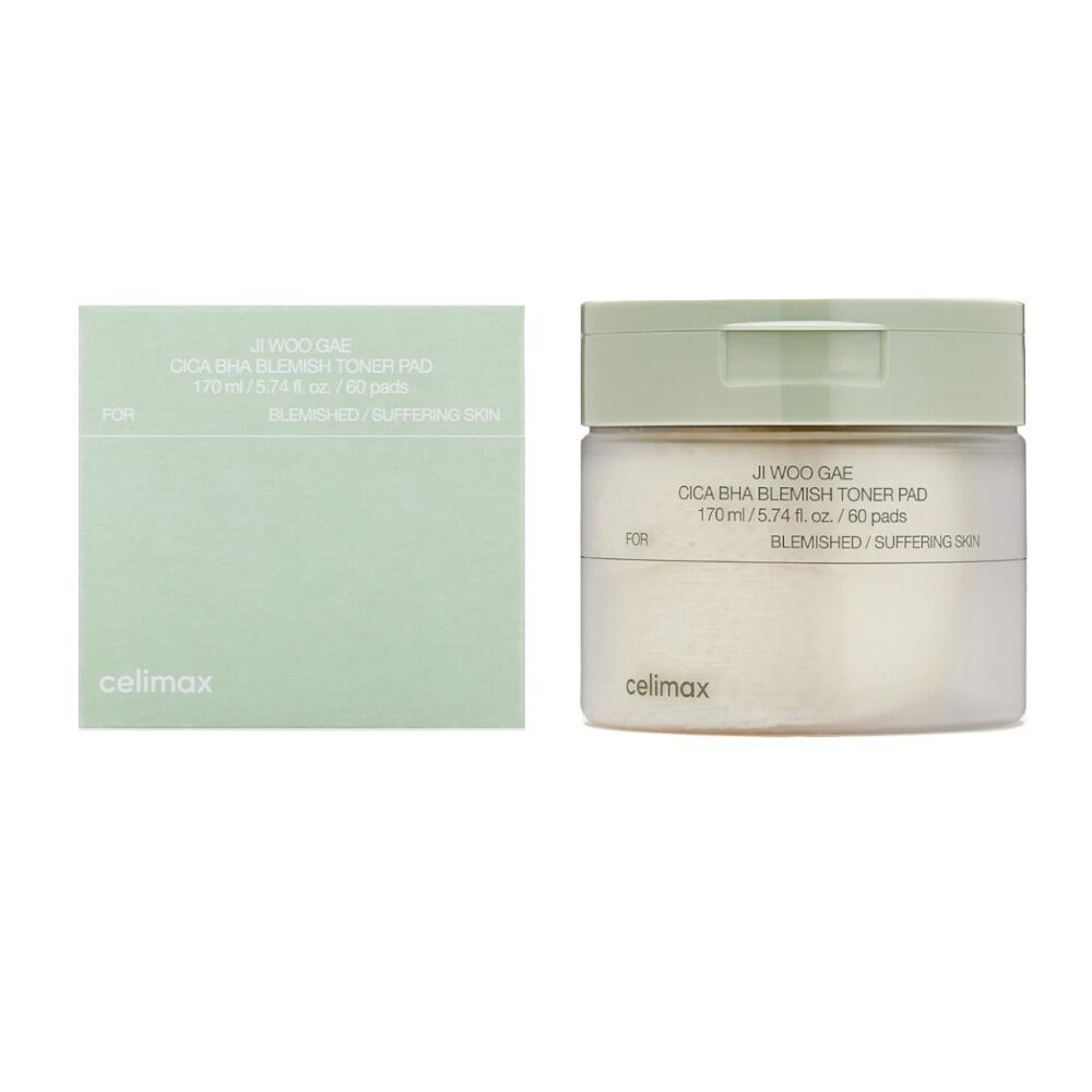 Celimax Ji Woo Gae Cica BHA Blemish Toner Pad - 60 Pads