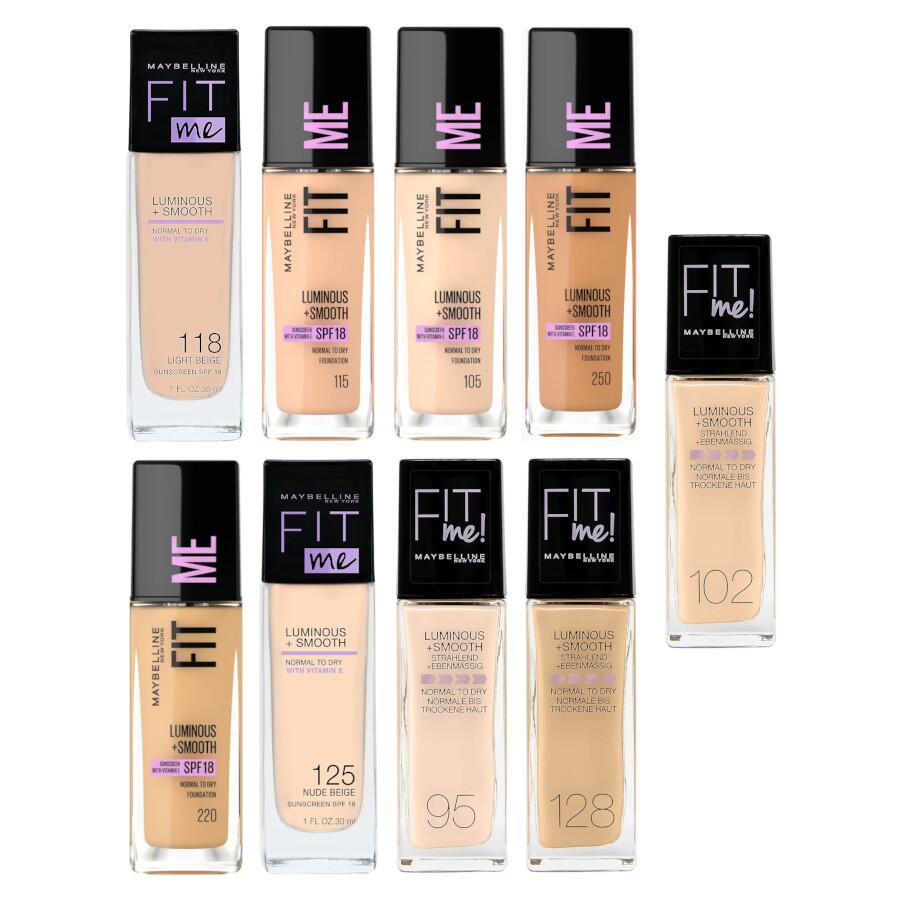 Maybelline Fit Me Luminous + Smooth Normal to Dry Foundation - 30ml