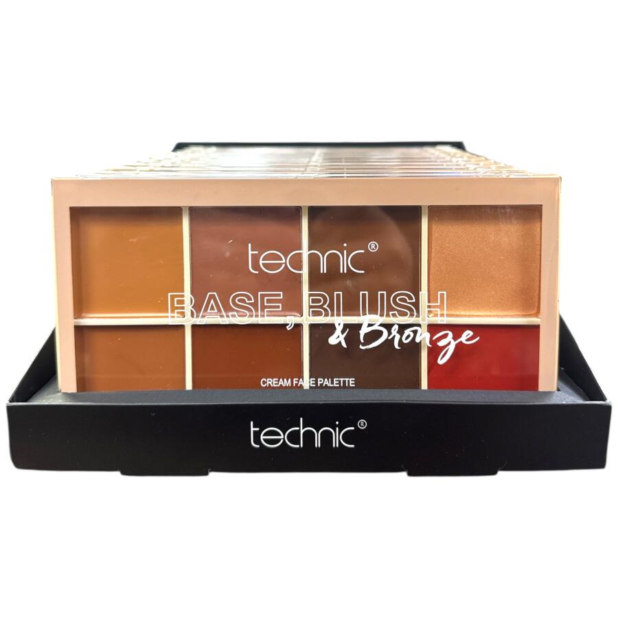 Technic Base, Blush & Bronze Cream Face Palette - Dark