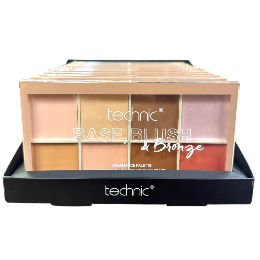 Technic Base, Blush & Bronze Cream Face Palette - Light