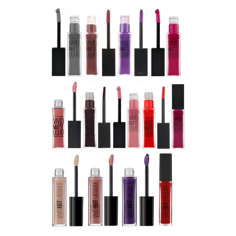 Maybelline Vivid Matte Liquid & Hot Lacquer Lip Gloss